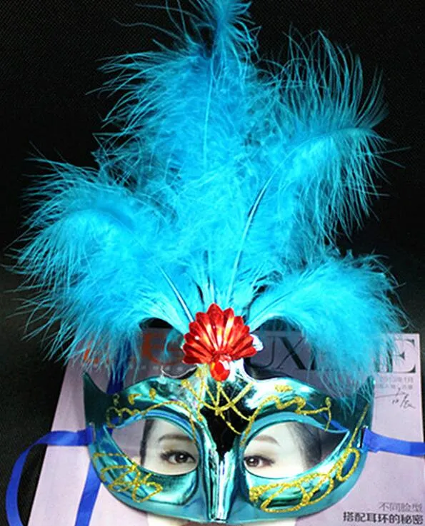 Hot Mask piume maschere per feste di matrimonio mascherata maschera  veneziana Donne sexy Maschere da donna Carnevale Natale Halloween