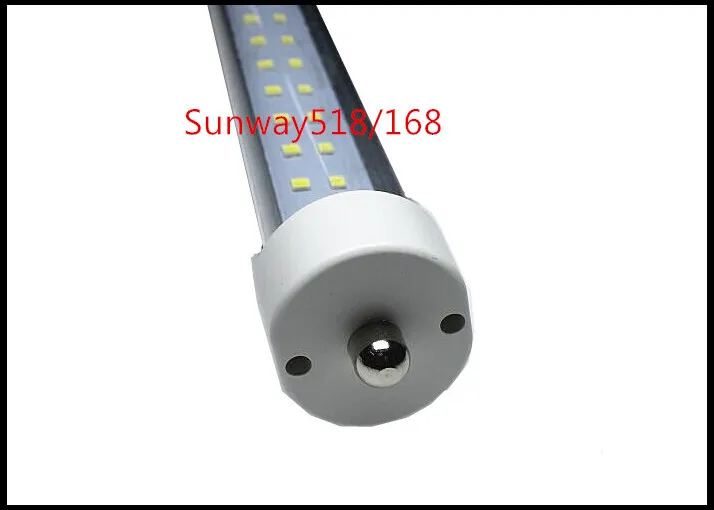 Single pin led tube fa8 tube 72W V-Shaped and Dural row Double Sides smd 2835 Led Light Tubes 8ft led AC85-265V UL DLC