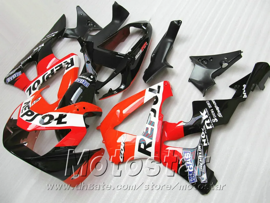 ABSフルフェアリングセットホンダCBR900RR CBR929 2000 2001レッドブラックレポートフェアリングボディキットCBR 900 RR 00 01 HB54