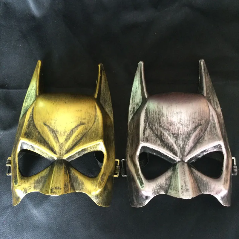 DHL Wysyłka Retro Maska Halloween Batman Masquerade Party Bat Eye Maska Hero Cosplay Kostiumy Gold and Silver One Size Fit dla większości dorosłych