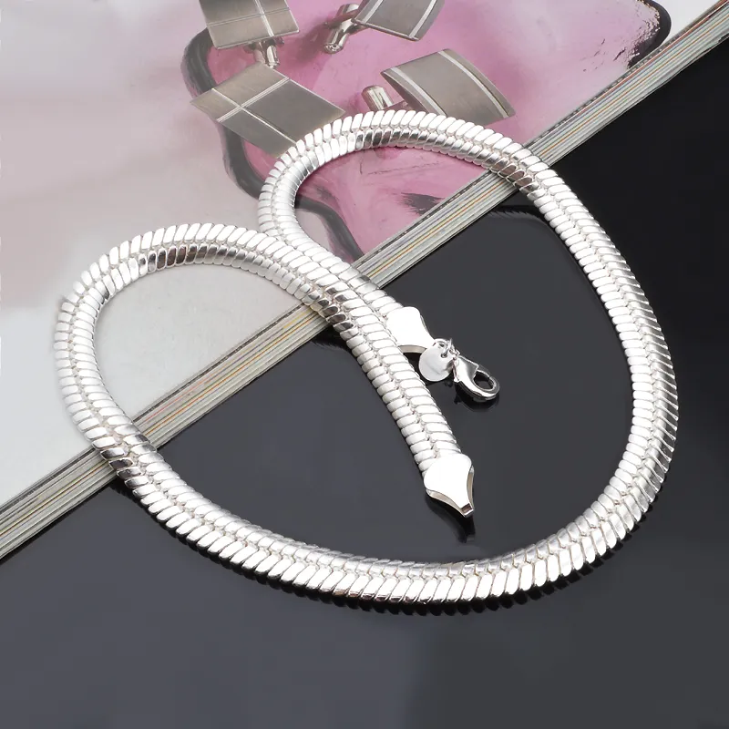Venta de promoción collar de plata 925 moda de Navidad collar de cadena de serpiente joyería 16 pulgadas-24 pulgadas 1345