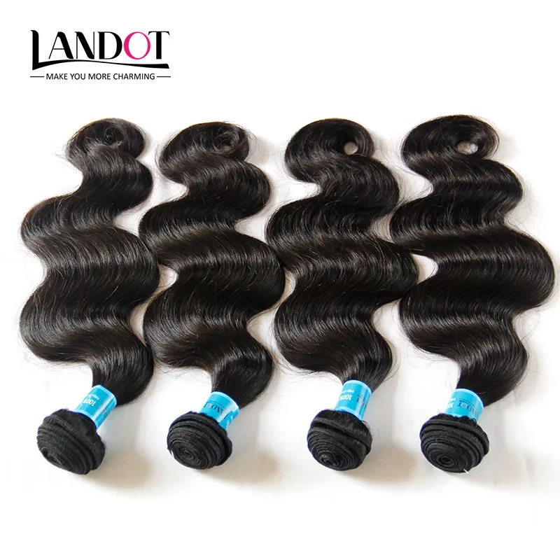 Unprocessed 9A Indian Body Wave Virgin Human Hair Weave Bundles 4 Pcs Natural Color DYEABLE SOFT THICK TANGLE FREE Indian Hair Extensions