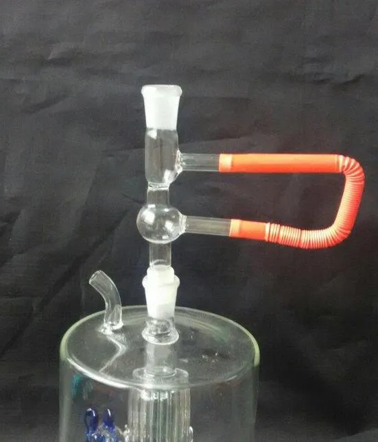 Groothandel Glass Hookah Accessoires, glazen bongonderdelen, secundaire filteraccessoires, gratis verzending, grote beter