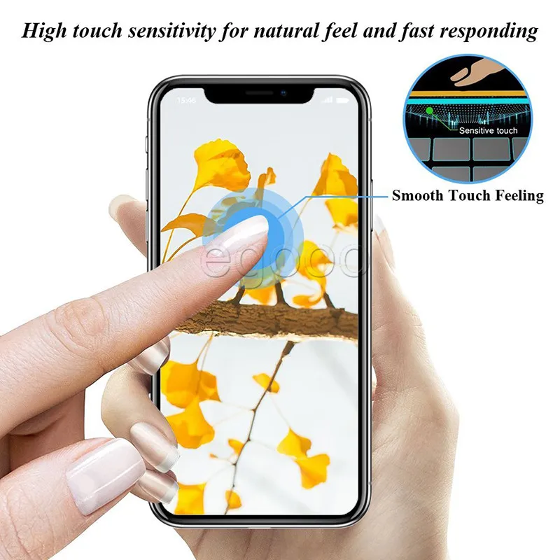 Privacy Tempered Glass Anti-Spy Peeping Skärmskydd för iPhone X XR XS Max 8 7 6s Plus med Retail Package