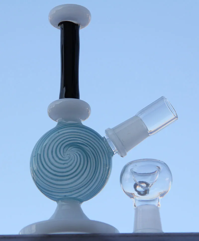 Nytt tre färgvattenrör mini glas bong oljerigg dab rökrör glasrör har nagel kupolskål med 14 mm fog