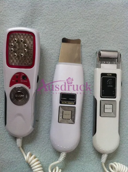 Pro 3in1 Galvanic Ion Skin Care Microcurrent Skin Scrubber LED PON Skin Herjuvening Machine Beauty Device5318617