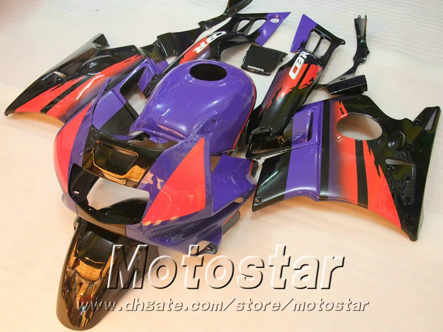 Carénages de moto pour HONDA CBR 600 1991 1992 1993 1994 F2 CBR600 91 - 94 kit de carénage en plastique violet noir blanc RP14