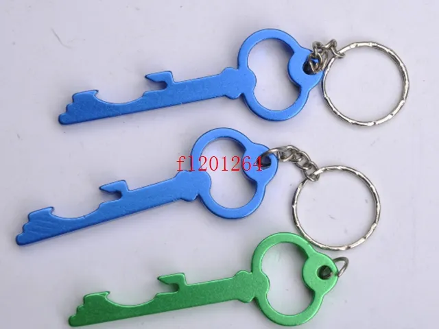 DHL Wholesale Key Shaped Bottle Opener Keychain Aluminum Alloy