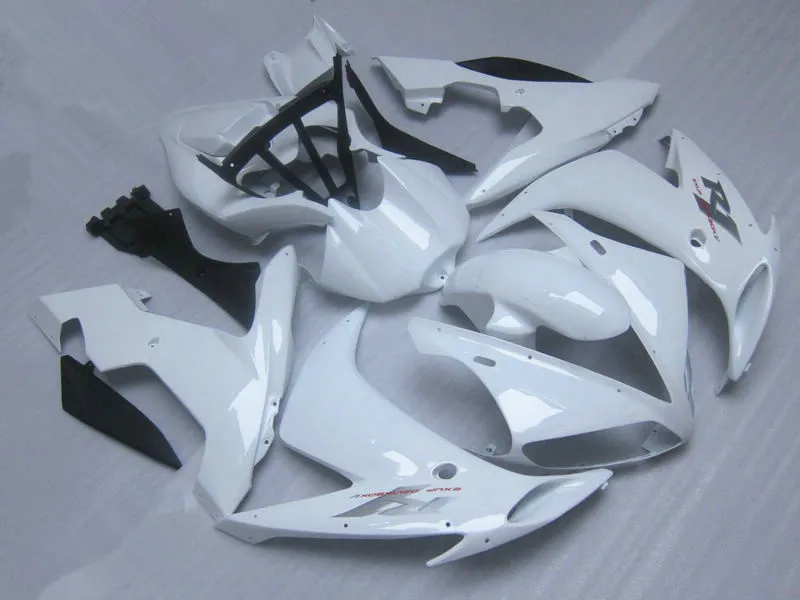 ヤマハYZF R1 2004 2005 2006すべての白い射出成形型フェアリングキット部品04 05 06 R1ボディキットR14D