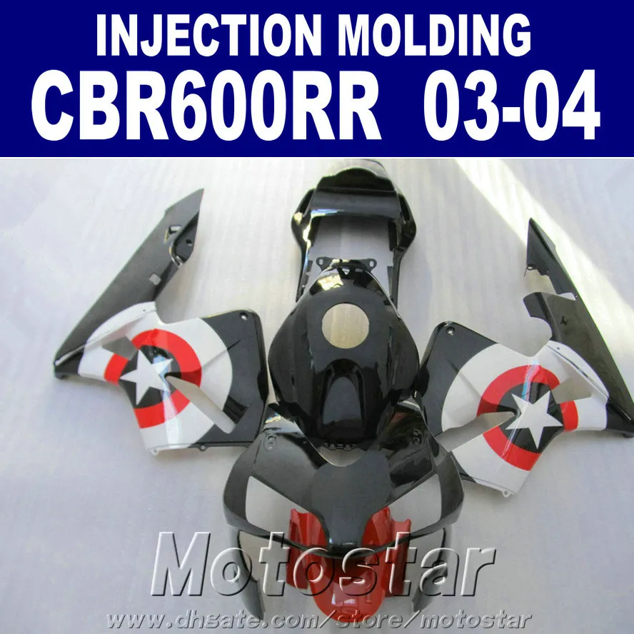 Moulage par injection 100% adapté + capot gratuit pour carénage HONDA CBR 600RR 2003 2004 plastique ABS cbr600rr 03 04 pièces de carénage de réparation de carrosserie RBXS