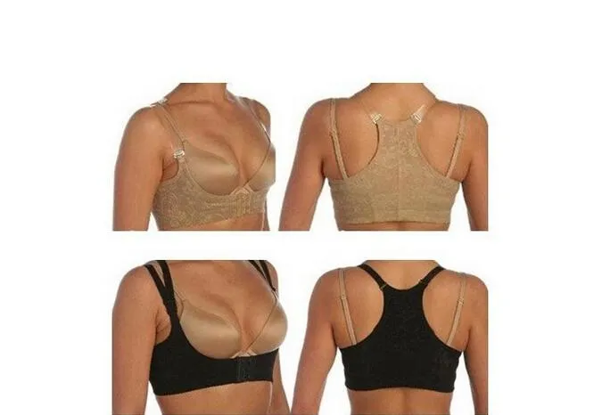 BRA Body Shaper Beige Dude Chic Shaper Push Up Breast Support Bodie Bomull Korsetter och Bustiers utan Retail Box