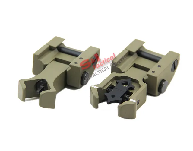 Diamondhead DIAMOND Combat Flip-Up Rear & Front Sight for Picatinny Rail Black/Dark Earth