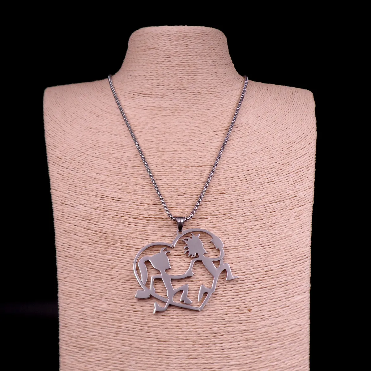 argent ICP bijoux grande folie en acier inoxydable Hatchetman Hatchet femmes pendentif coeur Juggalette avec 3mm 30 pouces boîte chaîne collier