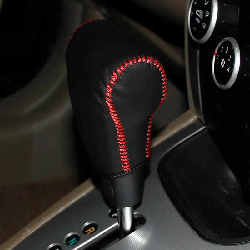 Genuine Leather Gear Shift Knob Cover Automatic Transmission Car