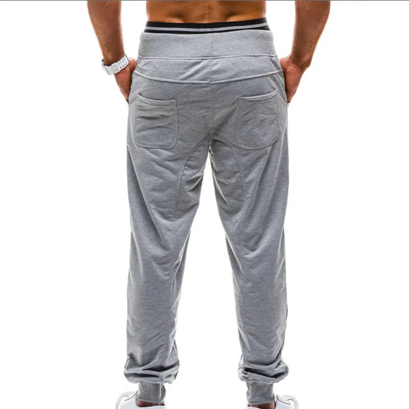 All'ingrosso-2016 nuovi uomini moda pantaloni larghi pantaloni sportivi hip-hop harem pantaloni uomo casual pantaloni sportivi da jogging solidi Pantalon Homme 13M0472