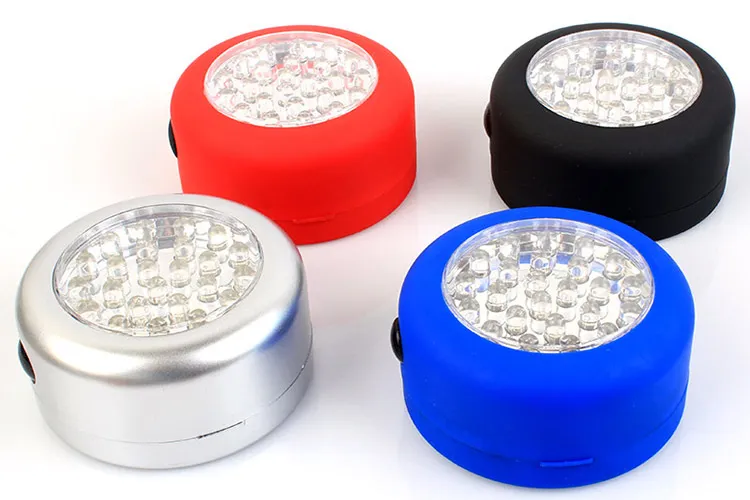 100 pçs / lote 24 LED portátil gancho camping luz lâmpada lanterna pendurado bolso clip-na luz 24led frete grátis
