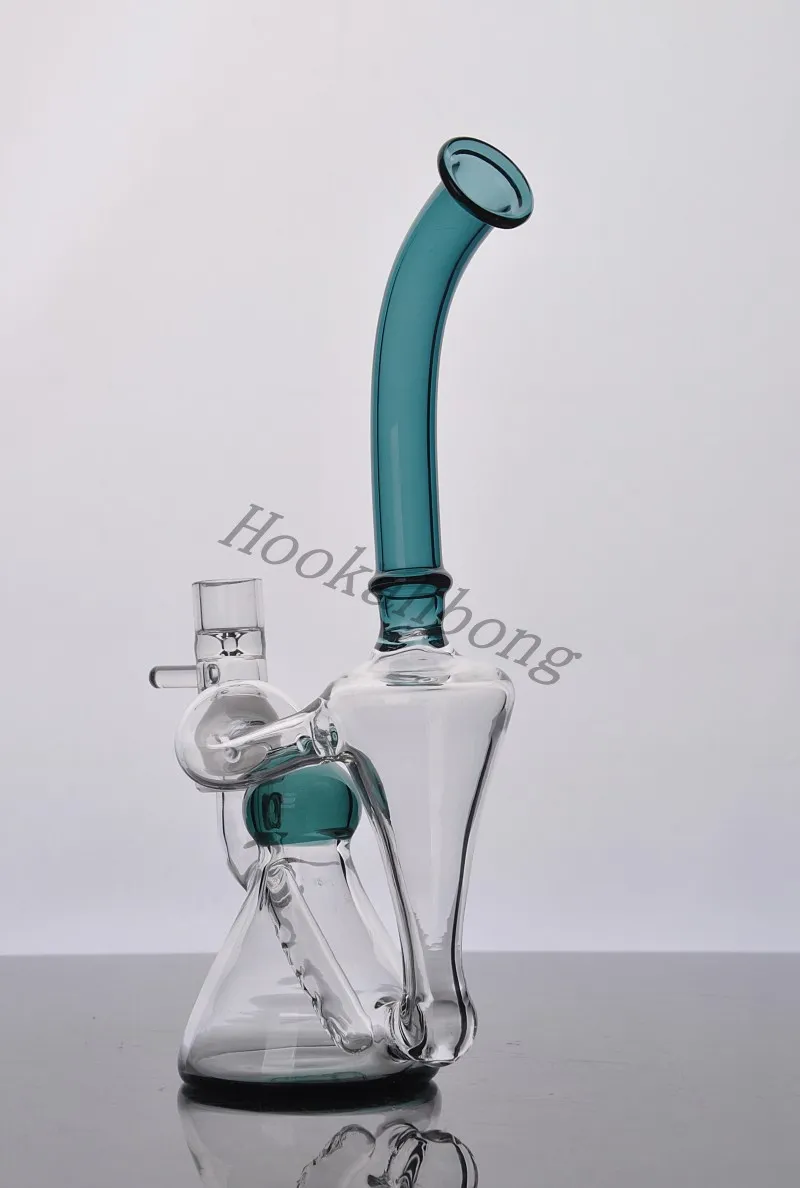 Glass two Color bongs with dome nai bowl hookahs piece Water Pipes Smoking Pipe Hookahs 14.4 mm Joint Shisha