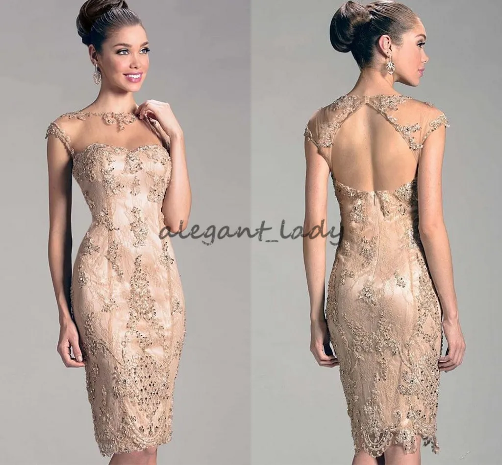 Short Mother Of The Bride Groom Dresses For Beach Wedding, Sheer Neck Tulle  Tulle Bilded Party Abito Donne Da 95,21  | DHgate