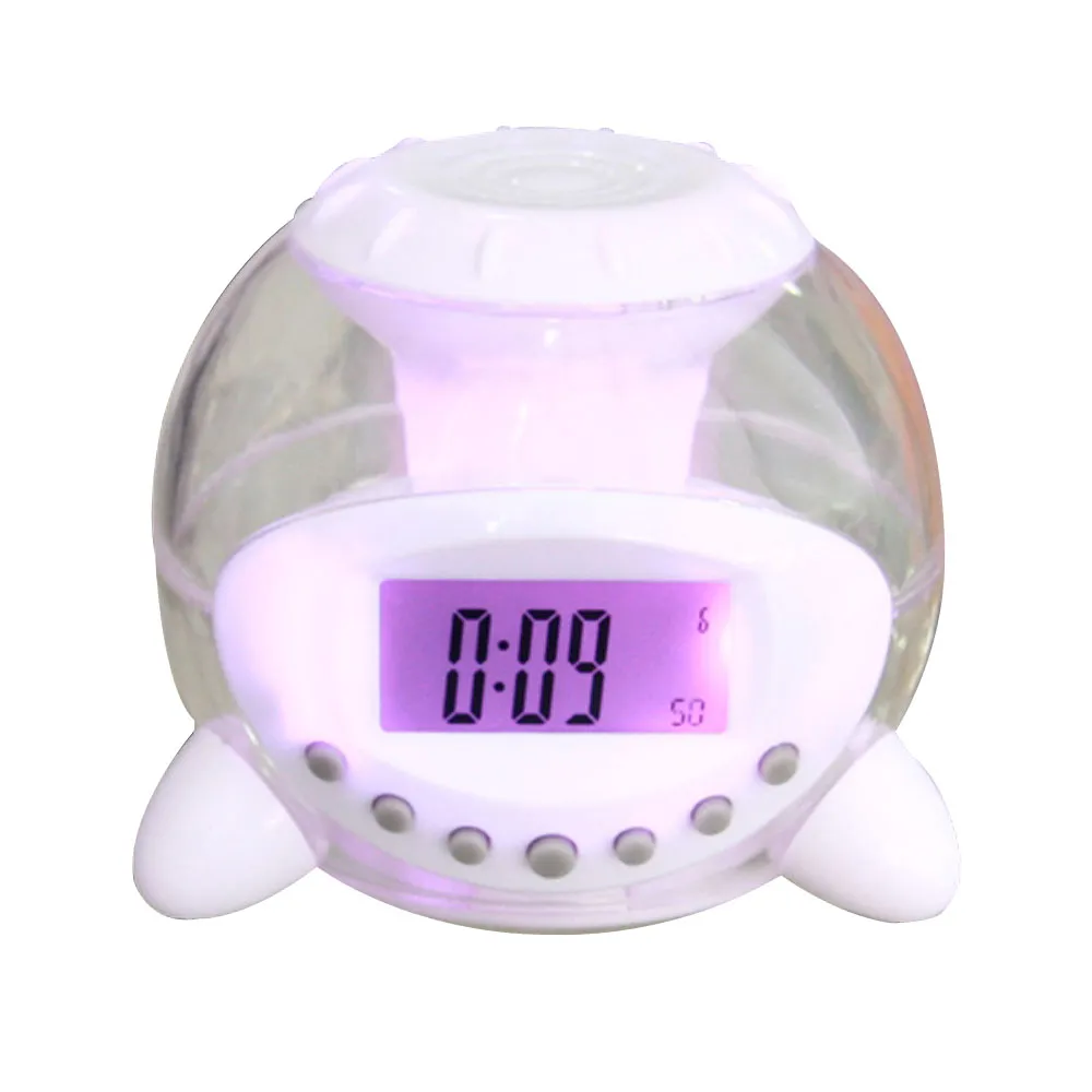 Revitalisant 7 couleurs changeantes LED boule calendrier réveil musique thermomètre son naturel bureau table horloges Despertador, dandys