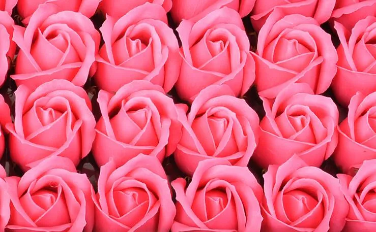 Rose tvålar blomma packade bröllopsmaterial gåvor evenemang party varor gynnar toalett falska ros tvål badrumstillbehör SR0123490035