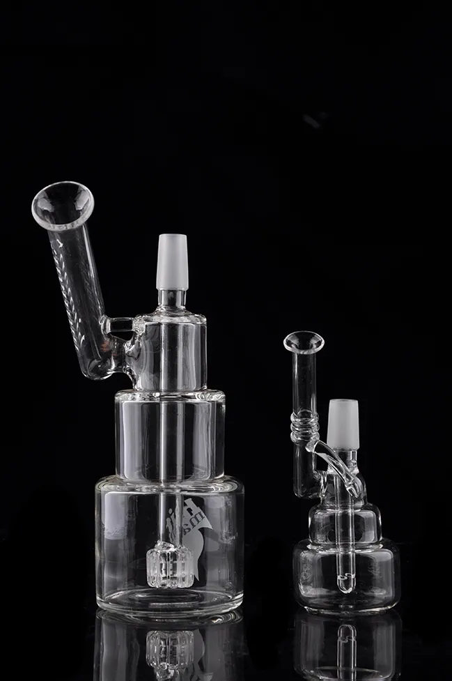 Newest hookah Hitman Glass Bongs Classic Brilliance Cake downstem birdcage perc Smoking Pipe Dab Rigs Water Pipes Bong with 14.4 mm joint