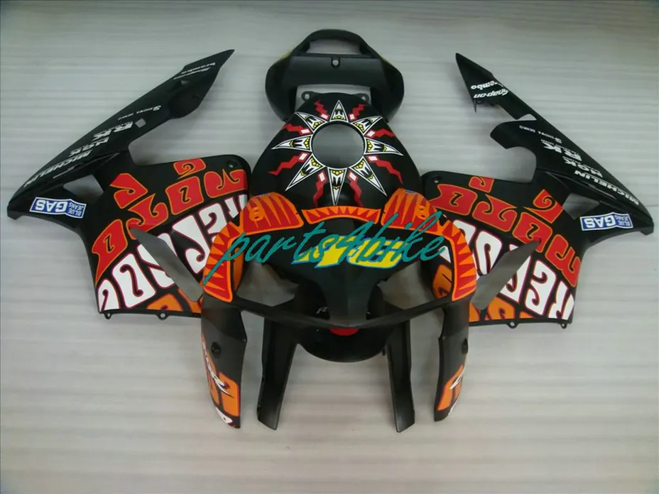 Czyste Repsol Black 46 Nadwozie dla Honda Fairings CBR600RR 2003 2006 CBR 600RR 03 04 Zestaw obróbki CBR 600 RR VOAH