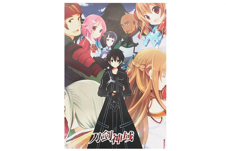 Anime Sword Art Online Posterler Kağıt Poster Duvar Sticker Odası Dekorasyon 8 adet / set 42X29CM Yüksek Kalite Ücretsiz Kargo