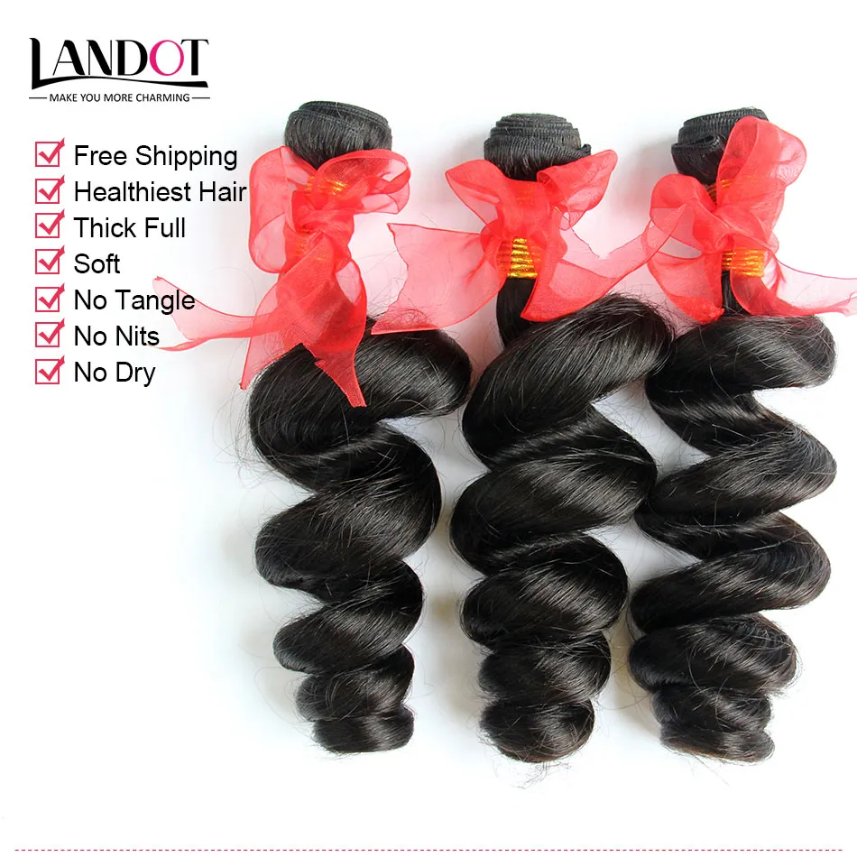 6st 8-30INCH BRAZILIAN LOSE DEEP WAVE Curly Virgin Hair Grade 7A Obehandlat Human Hair Weave Buntar Naturliga färgförlängningar Dybara