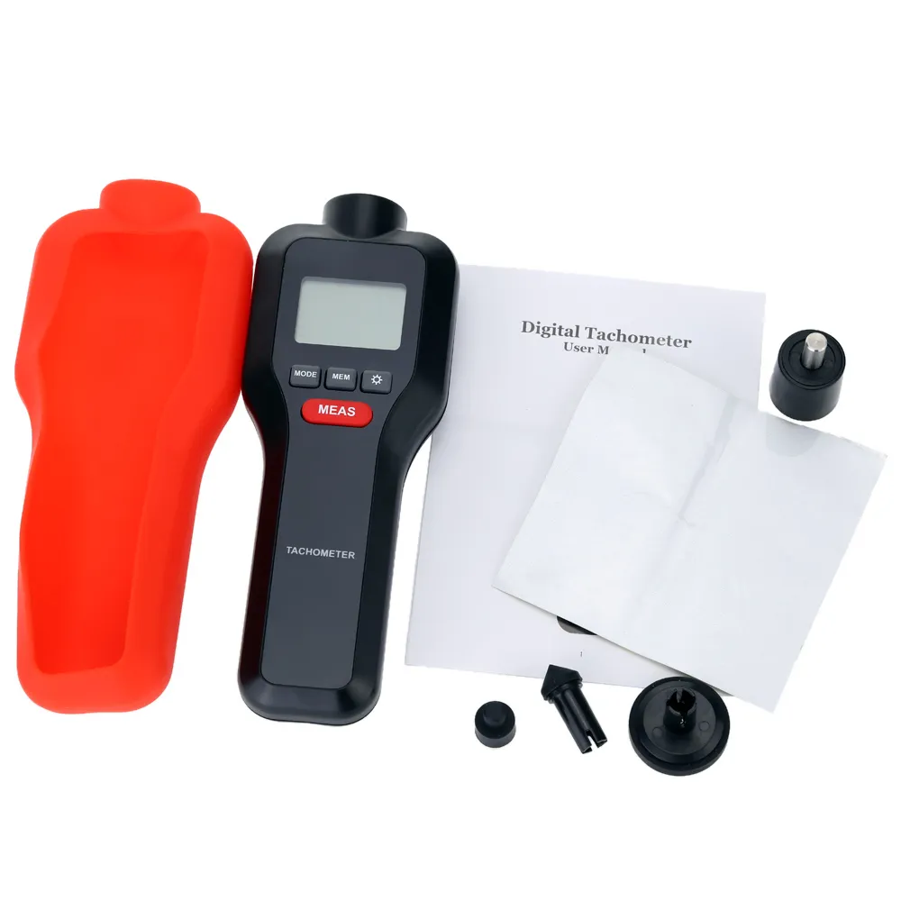 Wholesale-Digital Laser Tachometer Tach RPM Tester Handheld Motor Electrical Machine Rotate Speed Meter Wide Measuring Range 2-99999RPM