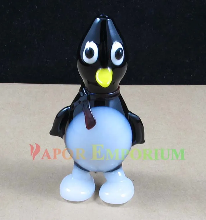 Pingouin populaire style verre soufflé à la main fumée fumer pipe à la main tuyau de tuyaux cuillère Hauteur: 4.7 pouce