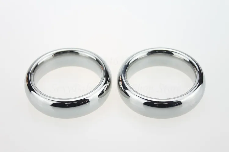 Stainless steel Penis Ring Sleeve sex toys Delay Cock Ring Metal Testicle Weight Bearing Enhancer Ring device for Adult game4497476