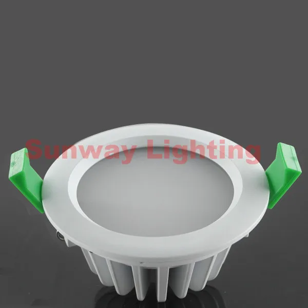 2015 Ny försänkt downlight LED-fyrkant 5W 7W 9W 12W 15W Dimmable Round LED-lampor IP65 Vattentät AC 85-265V DHL Gratis frakt