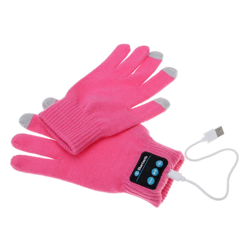 Wholesale New Rechargeable Wireless Bluetooth Music Headset Speaker Smart Touch screen Warm Knit Gloves