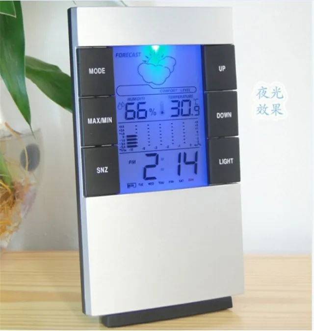 Высокоточный прогноз погоды температура в помещении влажность метр цифровой термометр гигрометр влагомер светодиодная подсветка жк-дисплей