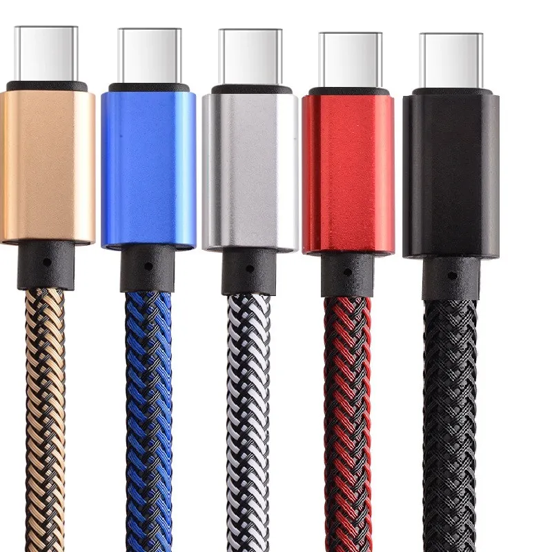 1M 2M 3M NYLON DATE DATE CABLE TYPE C Micro USB Cables for Samsung Galaxy S6 S7 EDGE S8 NOTE 8 PLUS HTC USB Phone Line