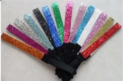 YENI sıcak satış 60 adet GLITTER HEADBANDS Takım Sporları Glittery Bandı U Sparkle Seçin
