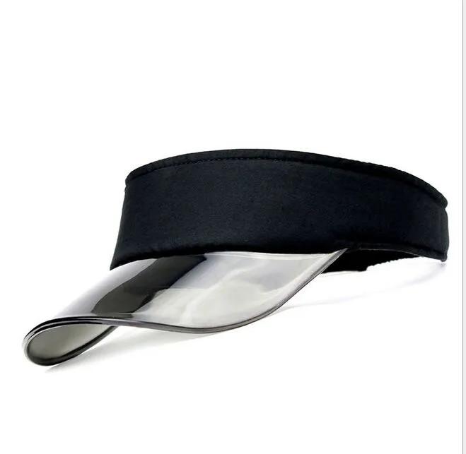 Nieuwe Zomer UV Plastic Vizier Zonhoeden Golf Heren Outdoor Clear Dealer Tennis Beach Hat Bescherming Snapback Caps10pcs / lot