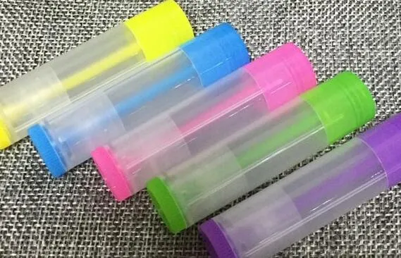 5g DIY Empty Colorful transparent lip balm lip stick tube cream bottle Mouth Lip Balm Stick Sample Cosmetic Container