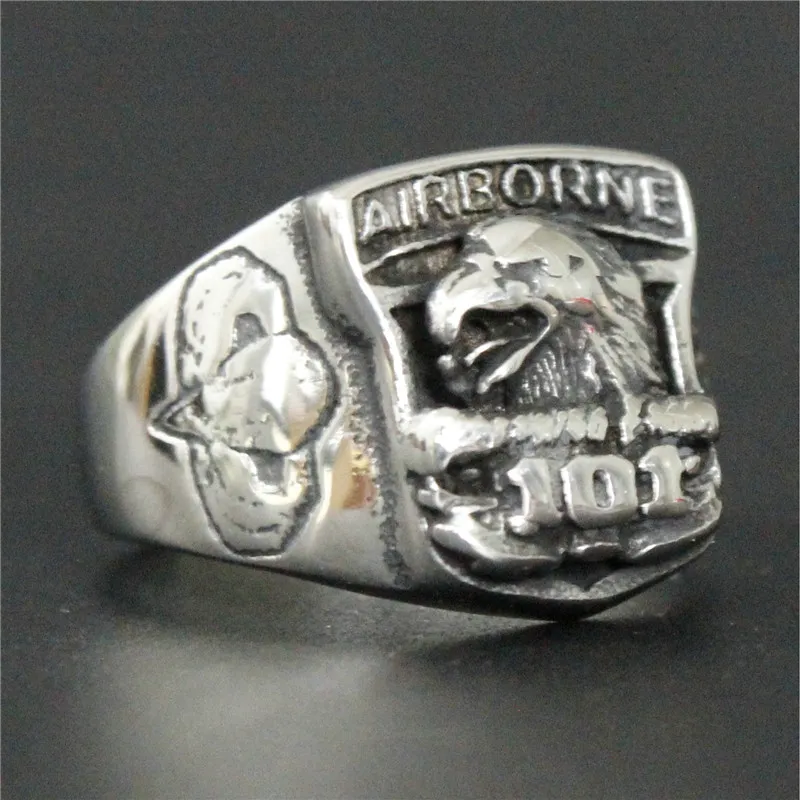 Caldo!! Nuovo design USA Army Ring in acciaio inossidabile 316L Man Boy Real Men Punk Style Eagle Ring
