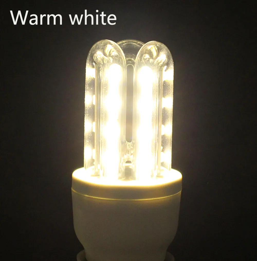 소액 주문 E27 5W LED 옥수수 전구 U 모양 램프 에너지 절약 화이트/따뜻한 화이트 거실 복도 호텔 주방