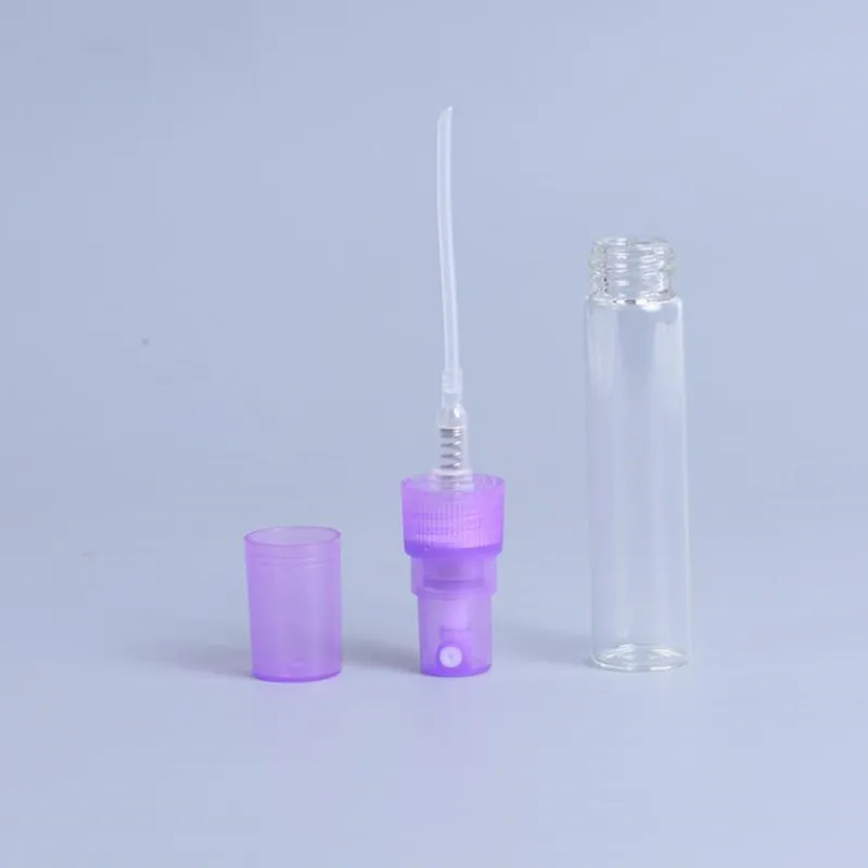 Flacons de pulvérisation de Parfum en verre vide transparent de 5ml, rechargeables, conception Simple, Mini échantillon de bouteille de Parfum, atomiseur F20172318