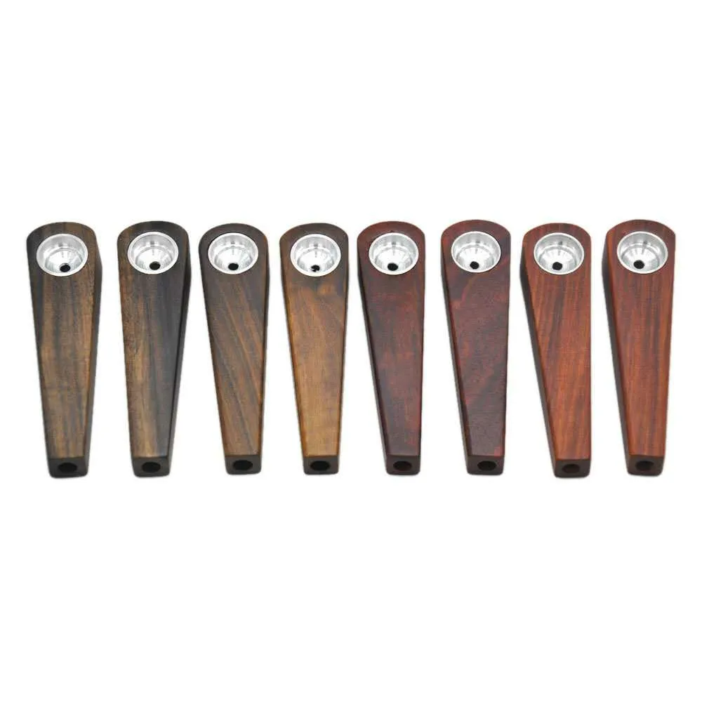 wholesale Wood Pipes Smoking Pipes 17mm Diameter 76mm Height Simple Type for tobacco Cigarette Smoking Pipes