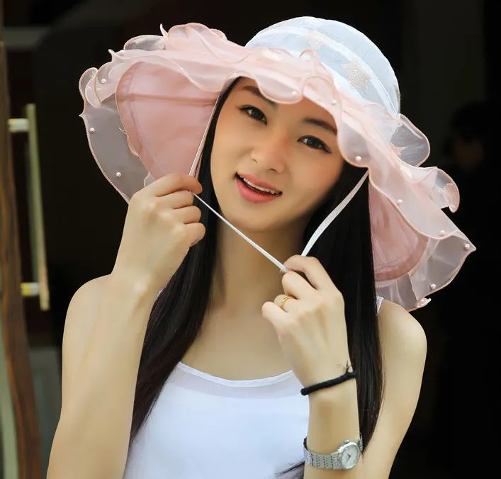 Women Fascinator Oranza Lace Flower Wide Brim Hat Kentucky Derby Church Evening  Dress Hat Cocktail Party Bridal Wedding Cap Beach Sun Hat From Superhero2,  $310.37 | DHgate.Com