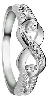 925 Sterling Silver Kvinnor Ring Noble Koreansk stil nummer 8 Smycken Party Gift New Fashion Wholesale Hot Cute