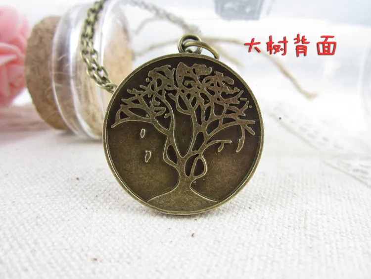 Forest Deer Pendant Necklace Cabochons Long Sweater Chain Necklace Forest Deer Fashion Charm Jewelry Sweater Chain Christmas Gift