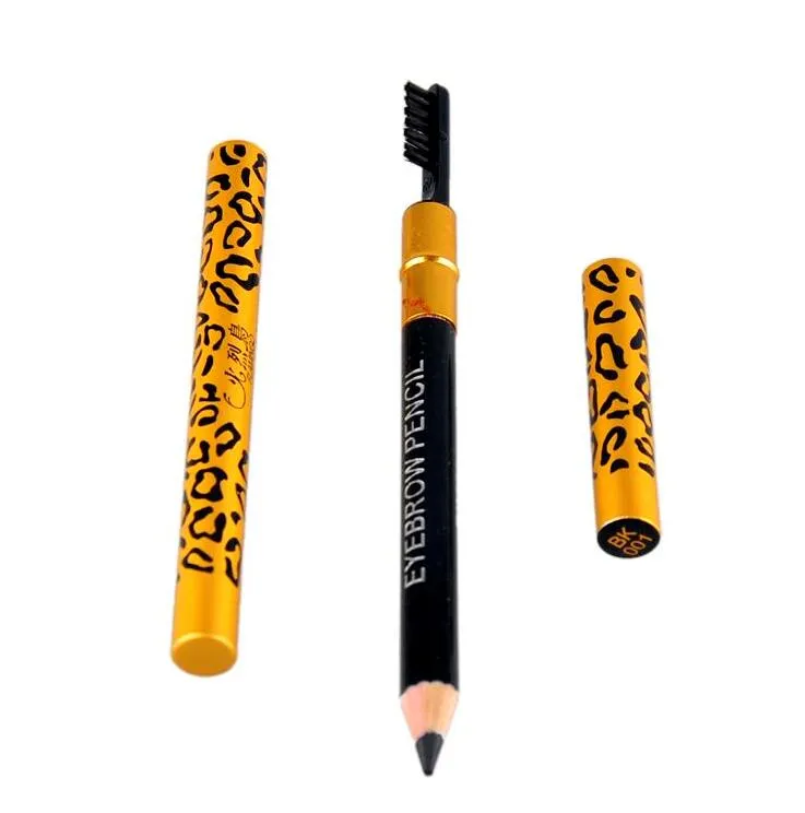 저렴한 방수 Leopard Longlasting Eyeliner 눈썹 메이크업 브러쉬 메이크업 메이크업 도구 5 색 무료 배송