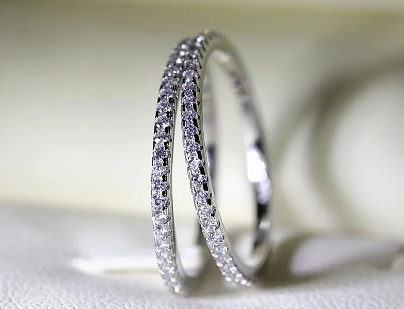 Victoria Wieck, joyería de lujo, Plata de Ley 925, impresionante zafiro blanco CZ, fiesta de diamantes, anillo de compromiso de boda para mujer, regalo
