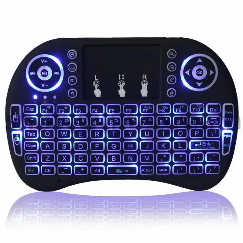 Fly Air Mouse 2.4G i8 Wireless Keyboard With Backlight Red Green Blue Remote Controlers For MXQ M8S CSA93 S905X S912 S812 S805 Tv Box