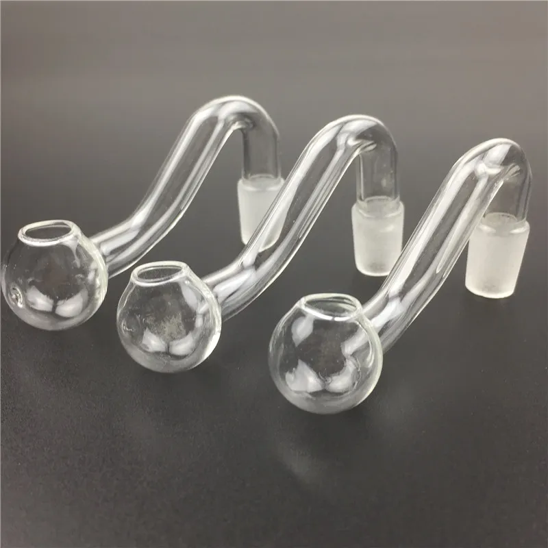 10mm mâle verre brûleur à mazout tuyau en pyrex pour plates-formes pétrolières bongs bon marché main brûleurs à mazout tube pour fumer