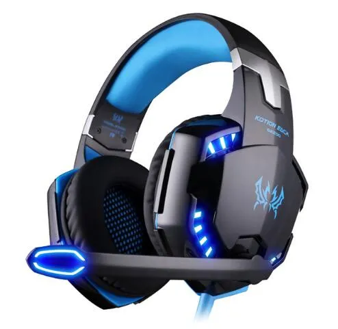 Kotion Cada G2200 Gaming Headphone USB 7.1 Surround Stereo Headset Vibração Sistema de Vibração Rotativa Microfone Fone de Ouvido Mic LED USB